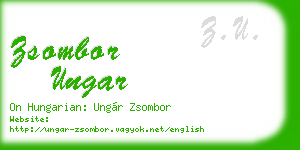 zsombor ungar business card